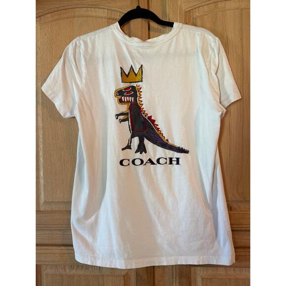 Coach X Jean-Michel Basquiat MEN US size M White Empire Crown Rex t-shirt - Picture 1 of 9